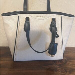 Michael Kors Black and Cream Tote Bag